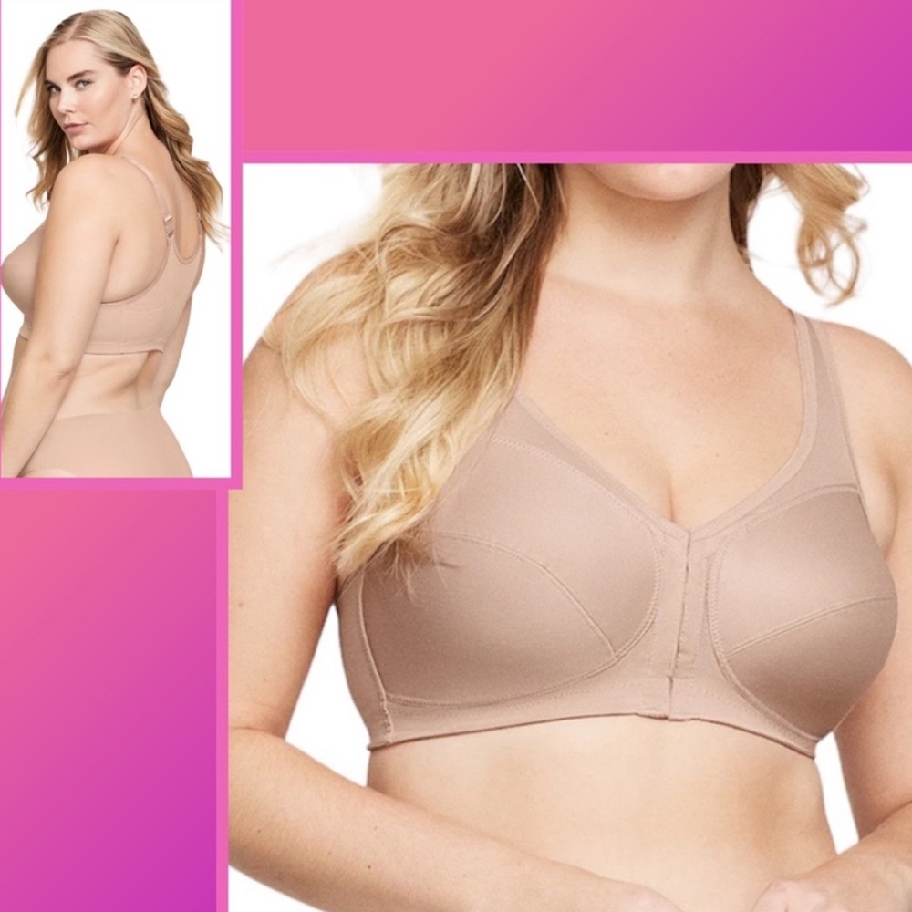 - Glamorise 38F Cafe Posture Back Front Closure Bra! NEW!